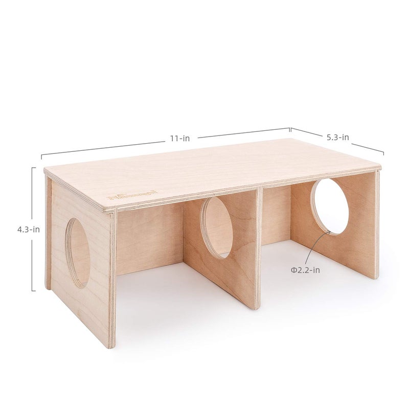 Niteangel Hamster Secret Peep Shed 2-Chamber Hideout & Tunnel Exploring Toys (Small - for Dwarf Hamster) - Image 5
